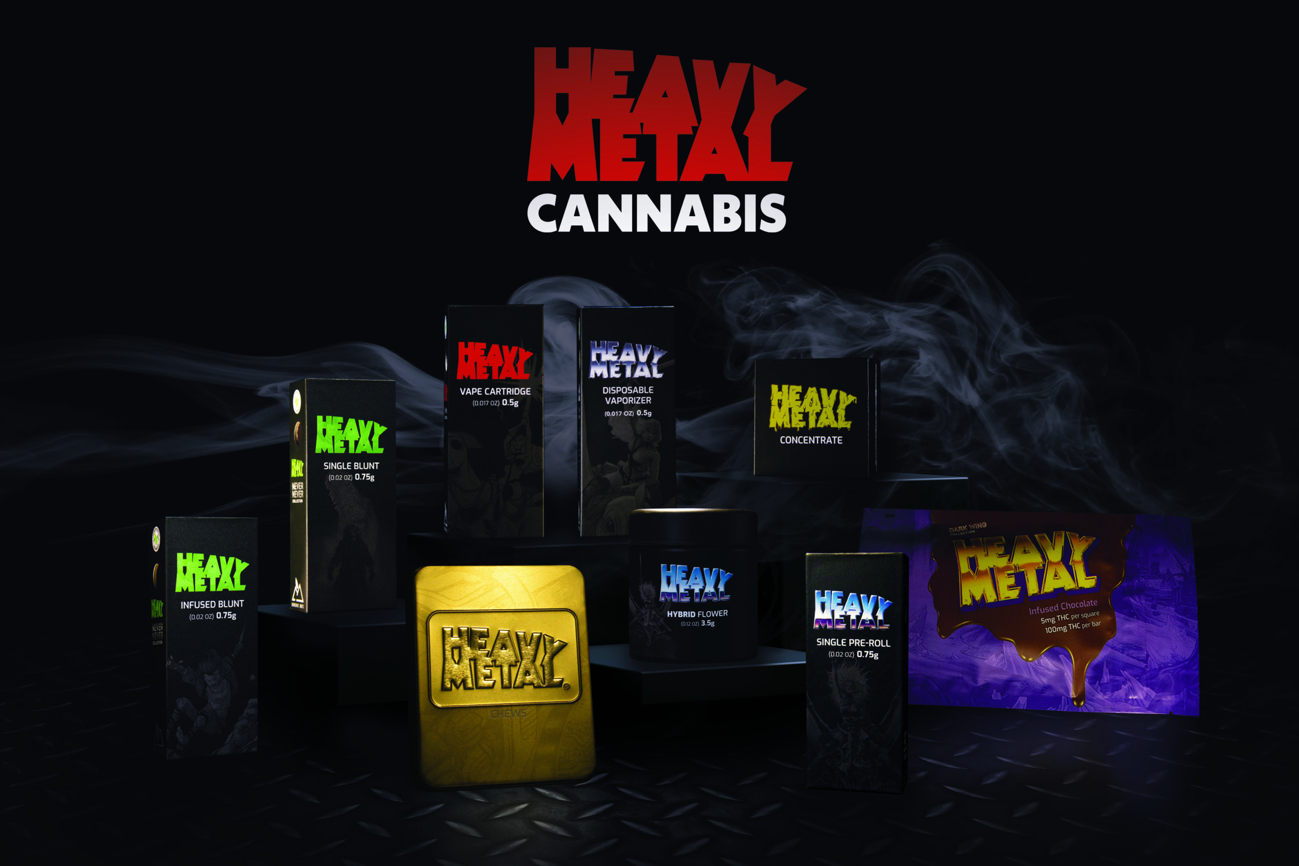 Full HM product line with background smoke