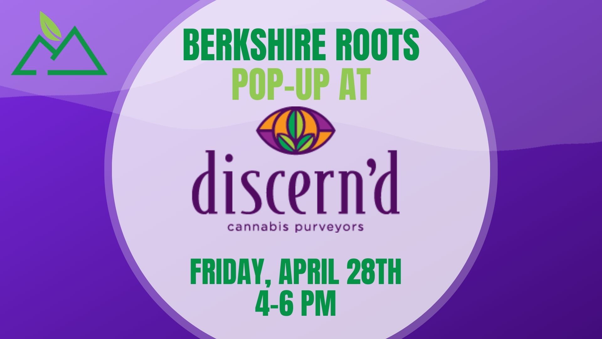 Berkshire Roots pop up at Discern'd Cannabis